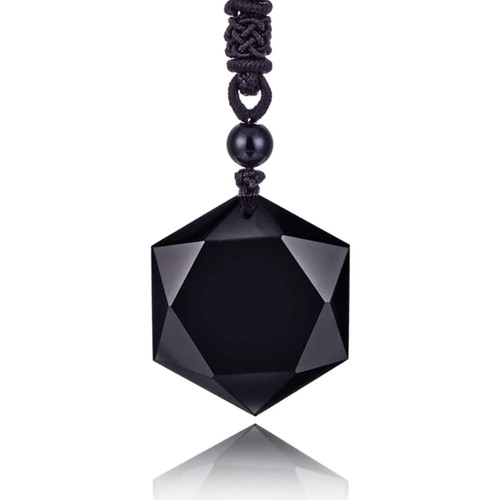 Obsidian halskette stern - halskette, david