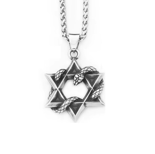 Halskette mit hexagramm - mit, &