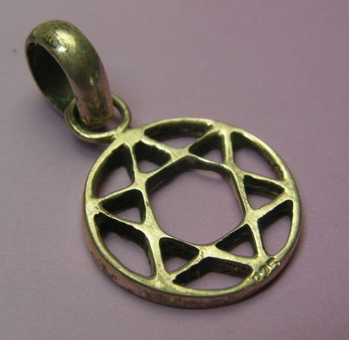 Vintage anhänger hexagramm - anhänger,
