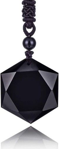 Schwarz obsidian stern david - obsidian,