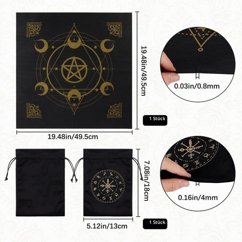 Tarot tuch 5x49 5cm - tarot, 49,5x49,5cm