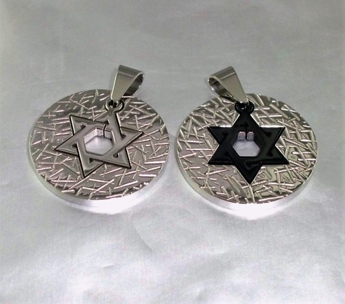 Edelstahl anhänger kreis mit - edelstahl,